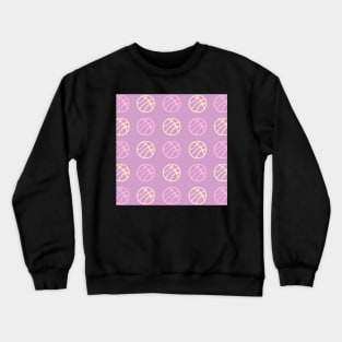 Pink Basketball Ball Pattern Girly Design Crewneck Sweatshirt